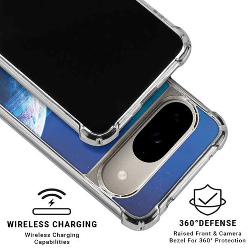 View of a Planet as it Looms in Close Orbit and with Rings Google Pixel 10 Clear Case