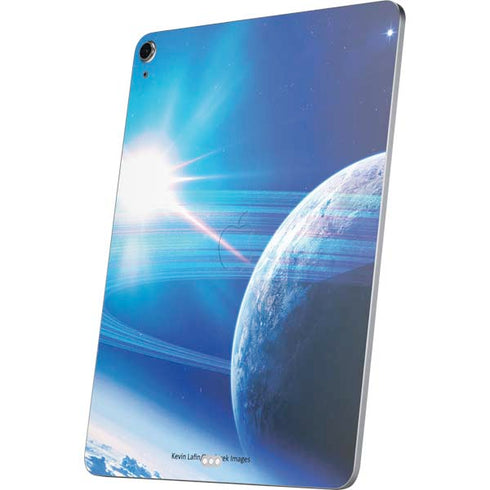 View of a Planet as it Looms in Close Orbit and with Rings Apple iPad Air Skin