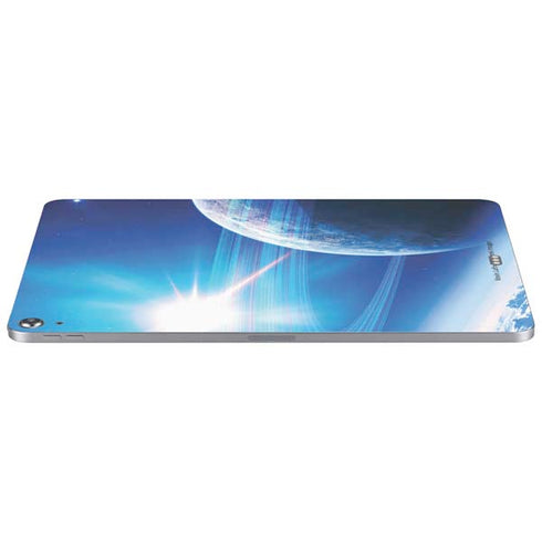 View of a Planet as it Looms in Close Orbit and with Rings Apple iPad Air Skin