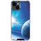 View of a Planet as it Looms in Close Orbit and with Rings iPhone 15 Clear Case