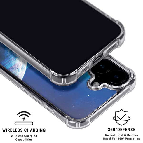 View of a Planet as it Looms in Close Orbit and with Rings iPhone 16 MagSafe Case