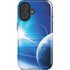 View of a Planet as it Looms in Close Orbit and with Rings iPhone 16 Magsafe Impact Case