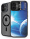 View of a Planet as it Looms in Close Orbit and with Rings iPhone 16 Plus Kickstand Case