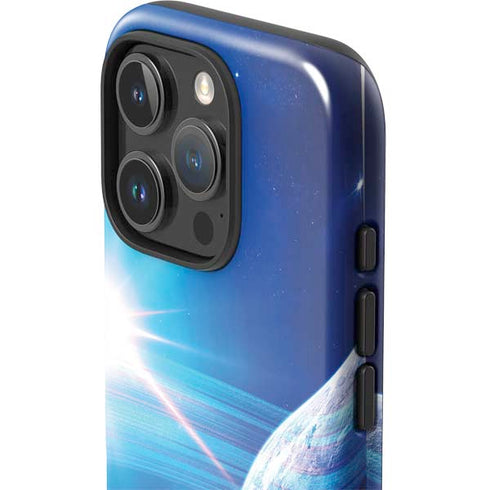 View of a Planet as it Looms in Close Orbit and with Rings iPhone 16 Pro Impact Case