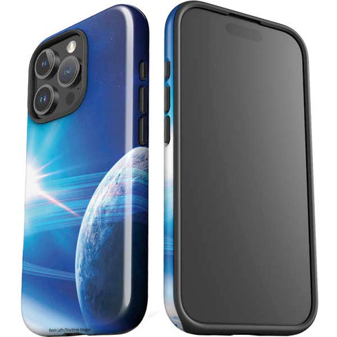 View of a Planet as it Looms in Close Orbit and with Rings iPhone 16 Pro Impact Case