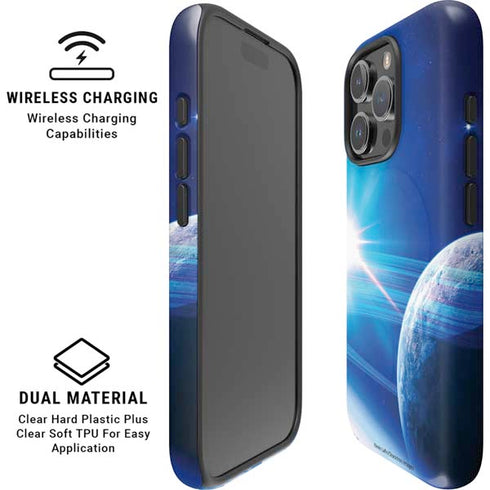 View of a Planet as it Looms in Close Orbit and with Rings iPhone 16 Pro Magsafe Impact Case