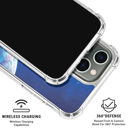 View of a Planet as it Looms in Close Orbit and with Rings iPhone 16 Pro Max Clear Case