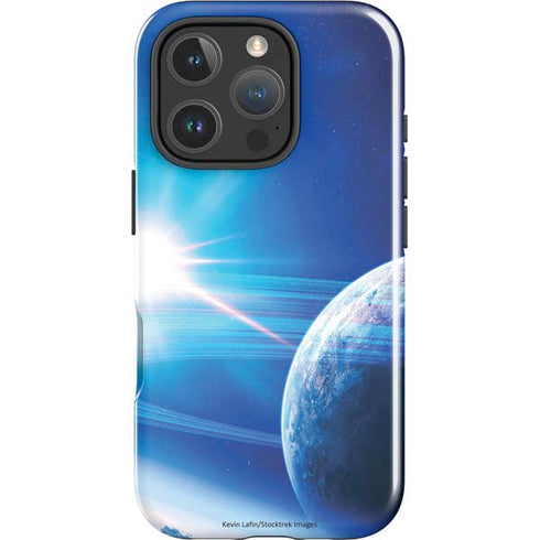 View of a Planet as it Looms in Close Orbit and with Rings iPhone 16 Pro Max Impact Case