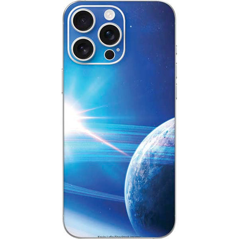 View of a Planet as it Looms in Close Orbit and with Rings iPhone 16 Pro Max Skin
