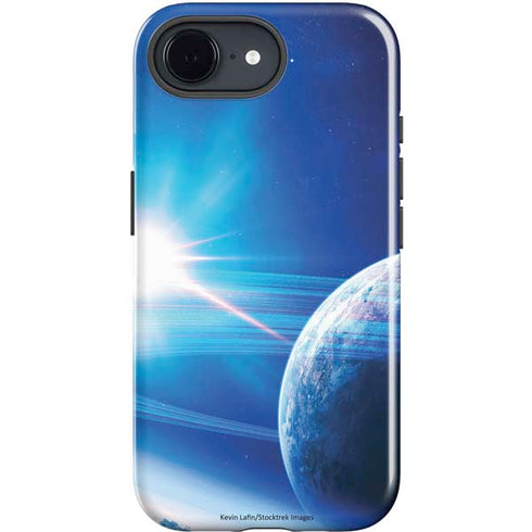 View of a Planet as it Looms in Close Orbit and with Rings iPhone 16e Impact Case