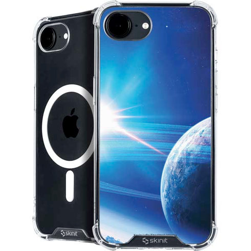 View of a Planet as it Looms in Close Orbit and with Rings iPhone 16e MagSafe Case