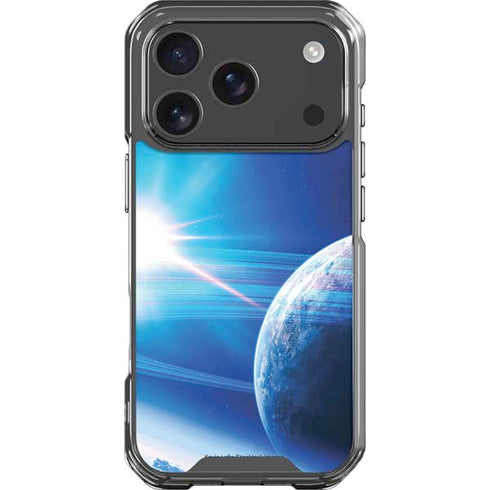 View of a Planet as it Looms in Close Orbit and with Rings iPhone 18 Pro Clear Case