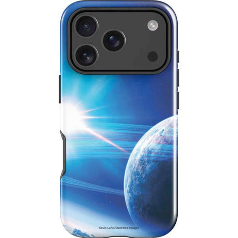 View of a Planet as it Looms in Close Orbit and with Rings iPhone 18 Pro Impact Case