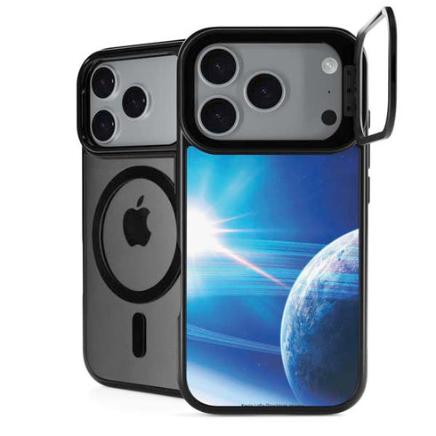 View of a Planet as it Looms in Close Orbit and with Rings iPhone 18 Pro Kickstand Case