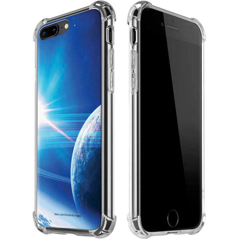 View of a Planet as it Looms in Close Orbit and with Rings iPhone Cases