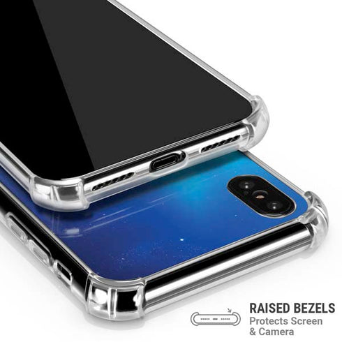 View of a Planet as it Looms in Close Orbit and with Rings iPhone X/XS Clear Case