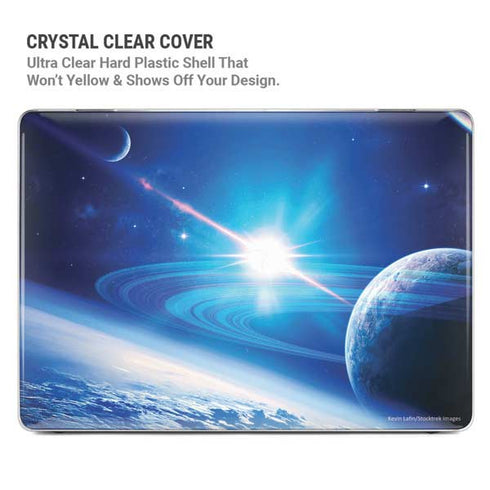 View of a Planet as it Looms in Close Orbit and with Rings MacBook Cases
