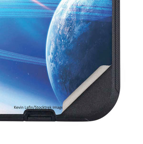 View of a Planet as it Looms in Close Orbit and with Rings Otterbox Defender iPhone Skin