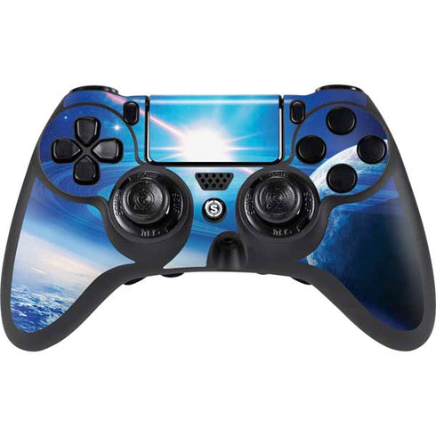 View of a Planet as it Looms in Close Orbit and with Rings PlayStation PS4 Skins