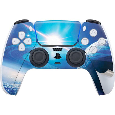 View of a Planet as it Looms in Close Orbit and with Rings PS5 Pro Bundle Skin