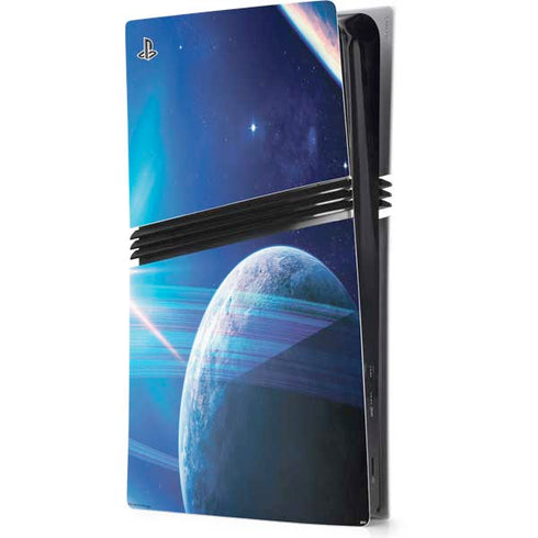 View of a Planet as it Looms in Close Orbit and with Rings PlayStation PS5 Skins