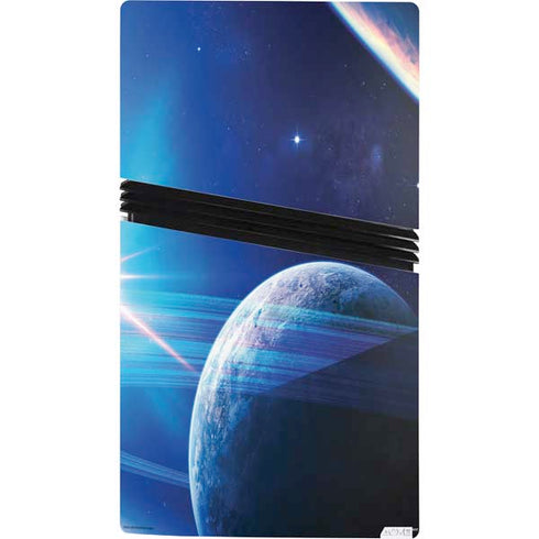 View of a Planet as it Looms in Close Orbit and with Rings PS5 Pro Console Skin