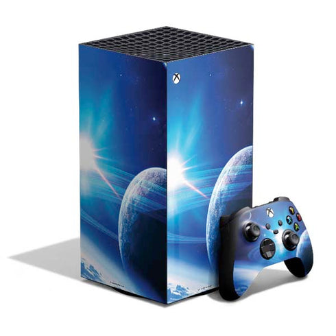 View of a Planet as it Looms in Close Orbit and with Rings XBox Series X Digital Edition Bundle Skin