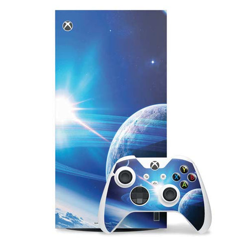 View of a Planet as it Looms in Close Orbit and with Rings Xbox Series X Skins