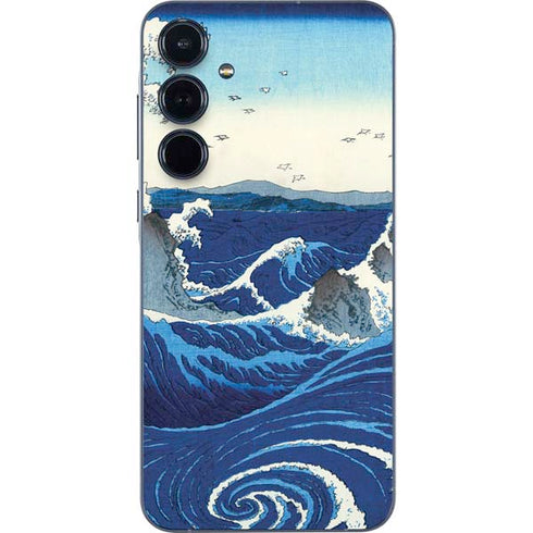 View of the Naruto whirlpools at Awa by Hiroshige Galaxy A35 5G Skin