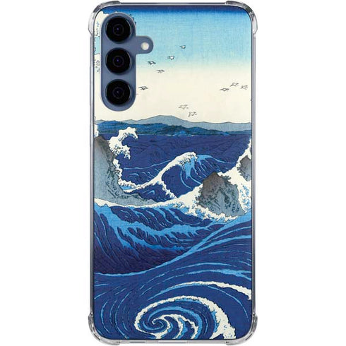 View of the Naruto whirlpools at Awa by Hiroshige Galaxy A55 5G Clear Case