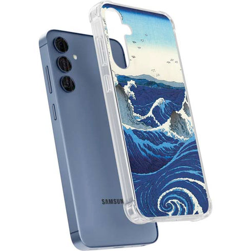 View of the Naruto whirlpools at Awa by Hiroshige Galaxy A55 5G Clear Case