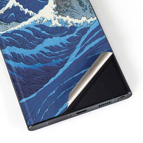 View of the Naruto whirlpools at Awa by Hiroshige Galaxy Skins