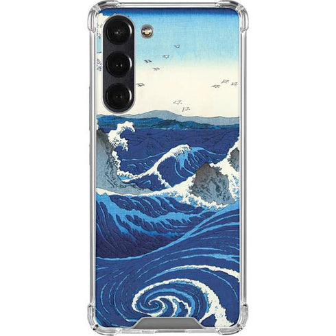 View of the Naruto whirlpools at Awa by Hiroshige Galaxy S24 FE Clear Case