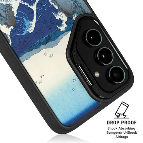 View of the Naruto whirlpools at Awa by Hiroshige Galaxy S24 FE Kickstand Case
