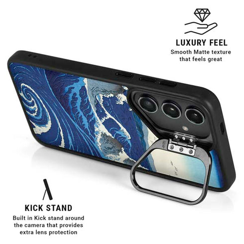 View of the Naruto whirlpools at Awa by Hiroshige Galaxy S24 Kickstand Case