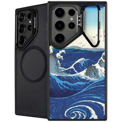 View of the Naruto whirlpools at Awa by Hiroshige Galaxy S25 Ultra Kickstand Case