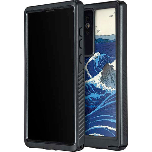 View of the Naruto whirlpools at Awa by Hiroshige Galaxy S24 Ultra Waterproof Case