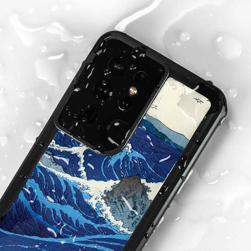View of the Naruto whirlpools at Awa by Hiroshige Galaxy S24 Ultra Waterproof Case