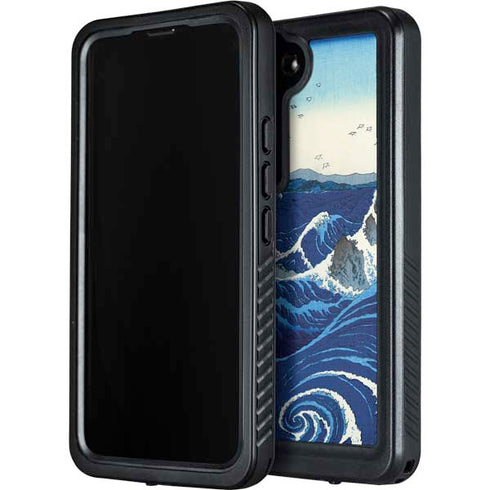 View of the Naruto whirlpools at Awa by Hiroshige Galaxy S24 Waterproof Case