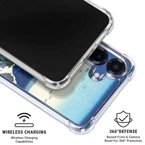 View of the Naruto whirlpools at Awa by Hiroshige Galaxy S25 Clear Case