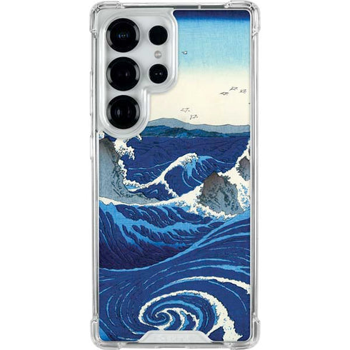 View of the Naruto whirlpools at Awa by Hiroshige Galaxy S25 Ultra Clear Case