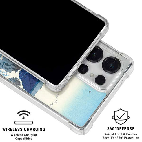 View of the Naruto whirlpools at Awa by Hiroshige Galaxy S25 Ultra Clear Case