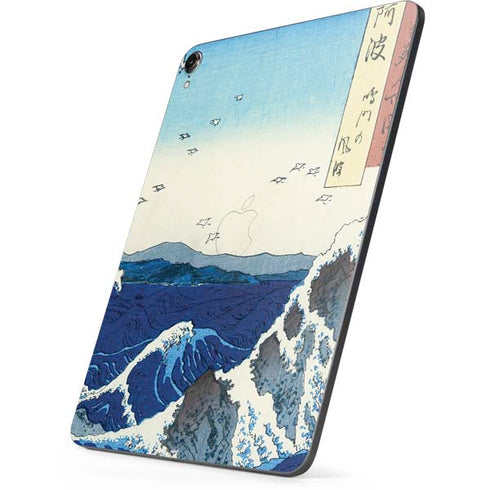 View of the Naruto whirlpools at Awa by Hiroshige Apple iPad Pro Skin