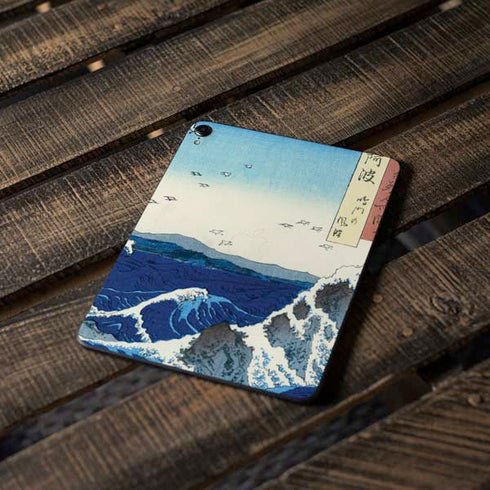 View of the Naruto whirlpools at Awa by Hiroshige Apple iPad Pro Skin