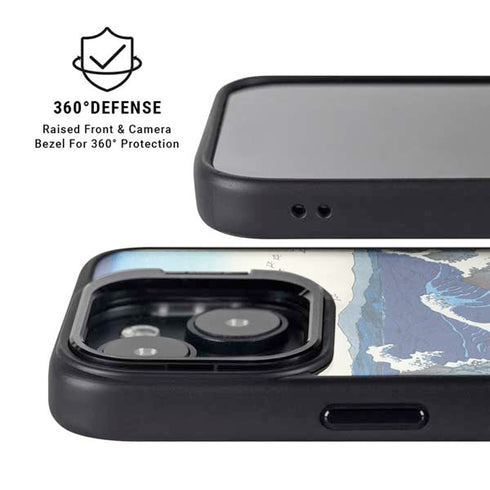 View of the Naruto whirlpools at Awa by Hiroshige iPhone 13 Kickstand Case