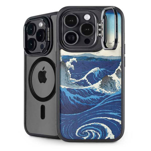 View of the Naruto whirlpools at Awa by Hiroshige iPhone 13 Pro Max Kickstand Case
