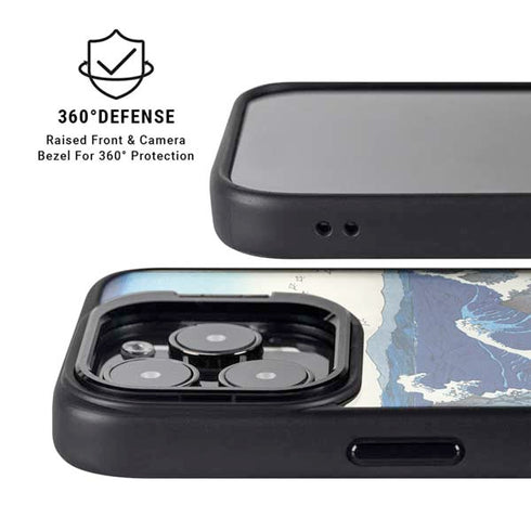 View of the Naruto whirlpools at Awa by Hiroshige iPhone 13 Pro Max Kickstand Case