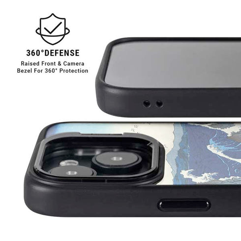 View of the Naruto whirlpools at Awa by Hiroshige iPhone 14 Plus Kickstand Case