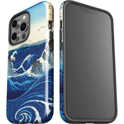 View of the Naruto whirlpools at Awa by Hiroshige iPhone 15 Pro Impact Case