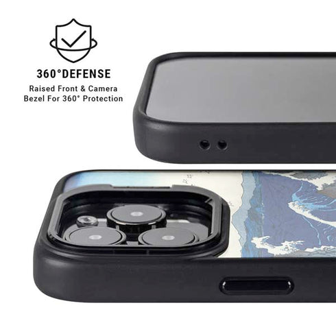 View of the Naruto whirlpools at Awa by Hiroshige iPhone 15 Pro Max Kickstand Case